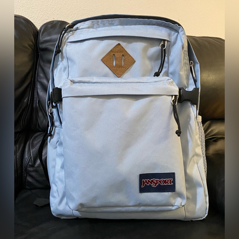JanSport Blue Backpack with Classic Design and Durable Fabric